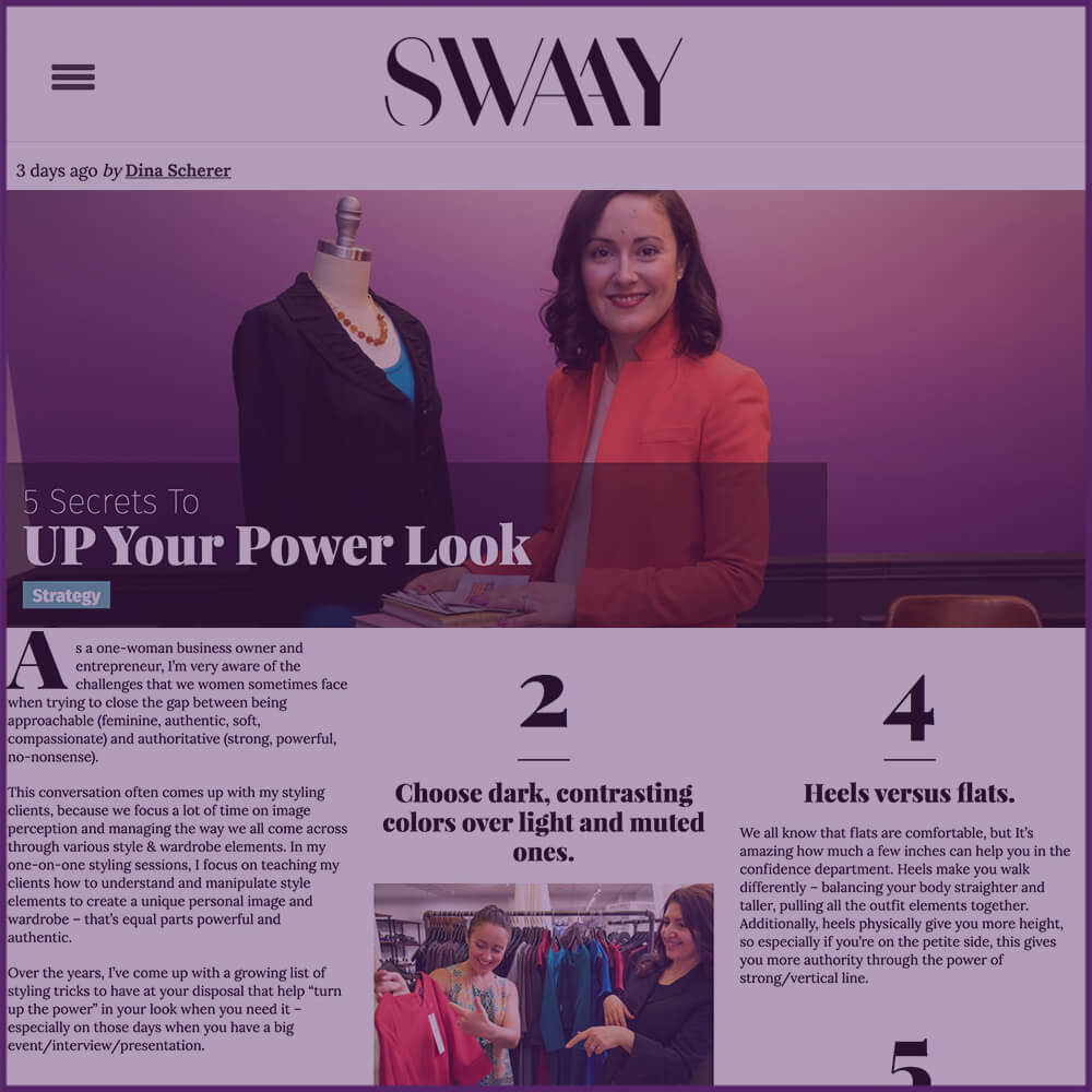 Swaay Media Article 5 Secrets To Up Your Power Look December 2016