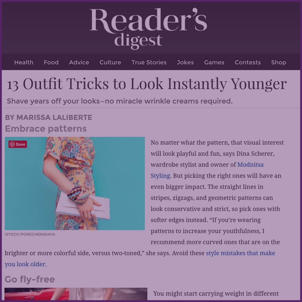 Readers Digest 13 Outfit Tricks to Look Instantly Younger Article January 13 2017