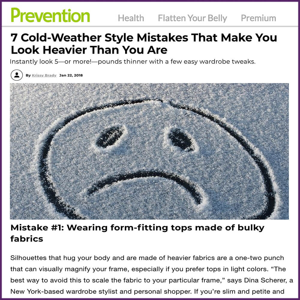 7 Cold Weather Style Mistakes That Make You Look Heavier Than You Are Article January 22 2018