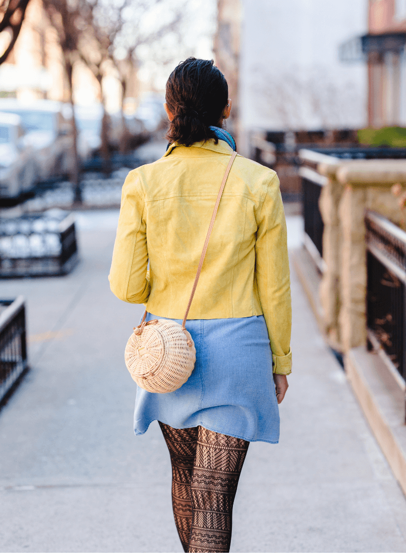 Yellow Suede Jacket Missoni Look by Modnitsa Styling
