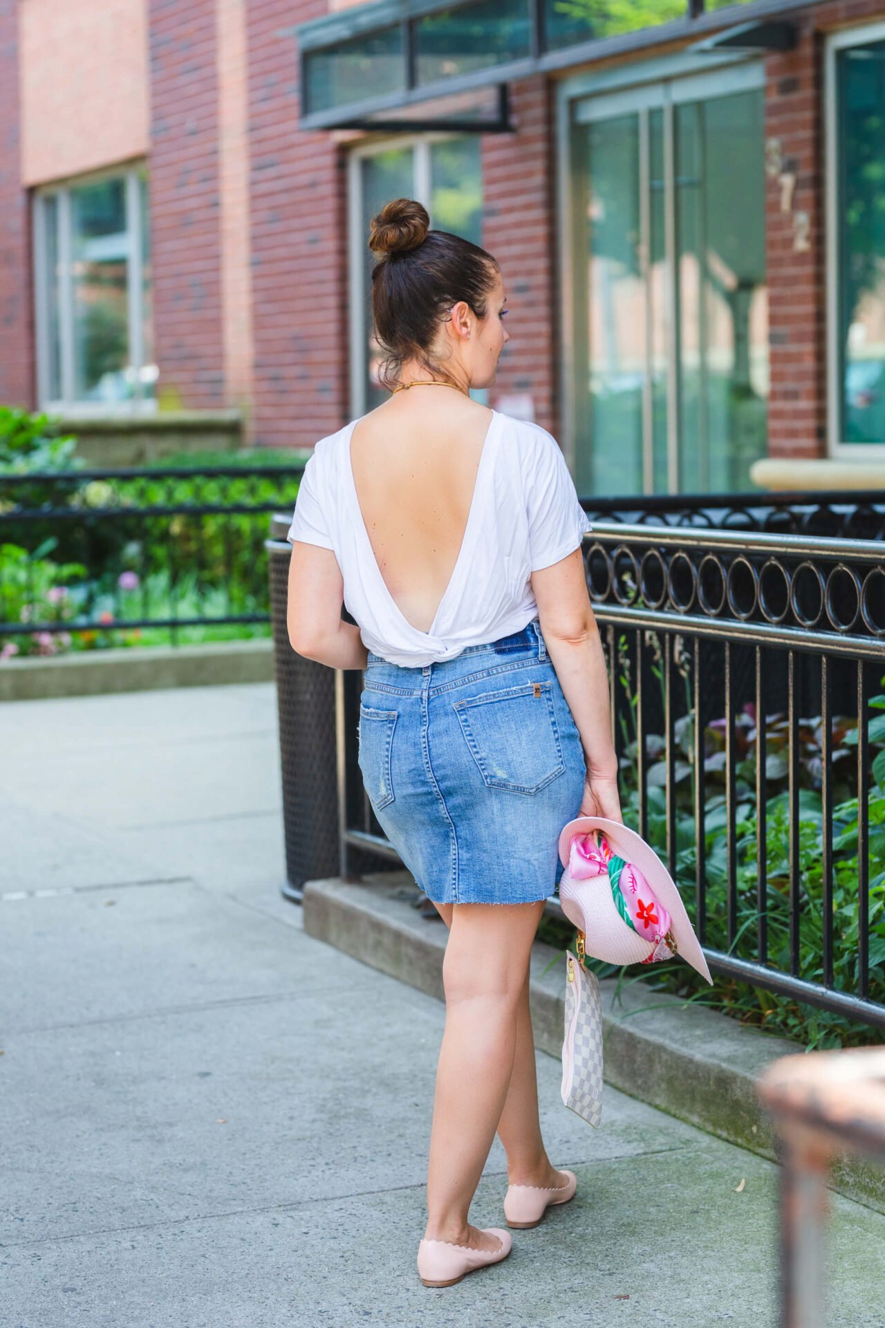 Joe's Jeans Denim Skirt Anthro Kimono Chloe Shoes Look by Modnitsa Styling