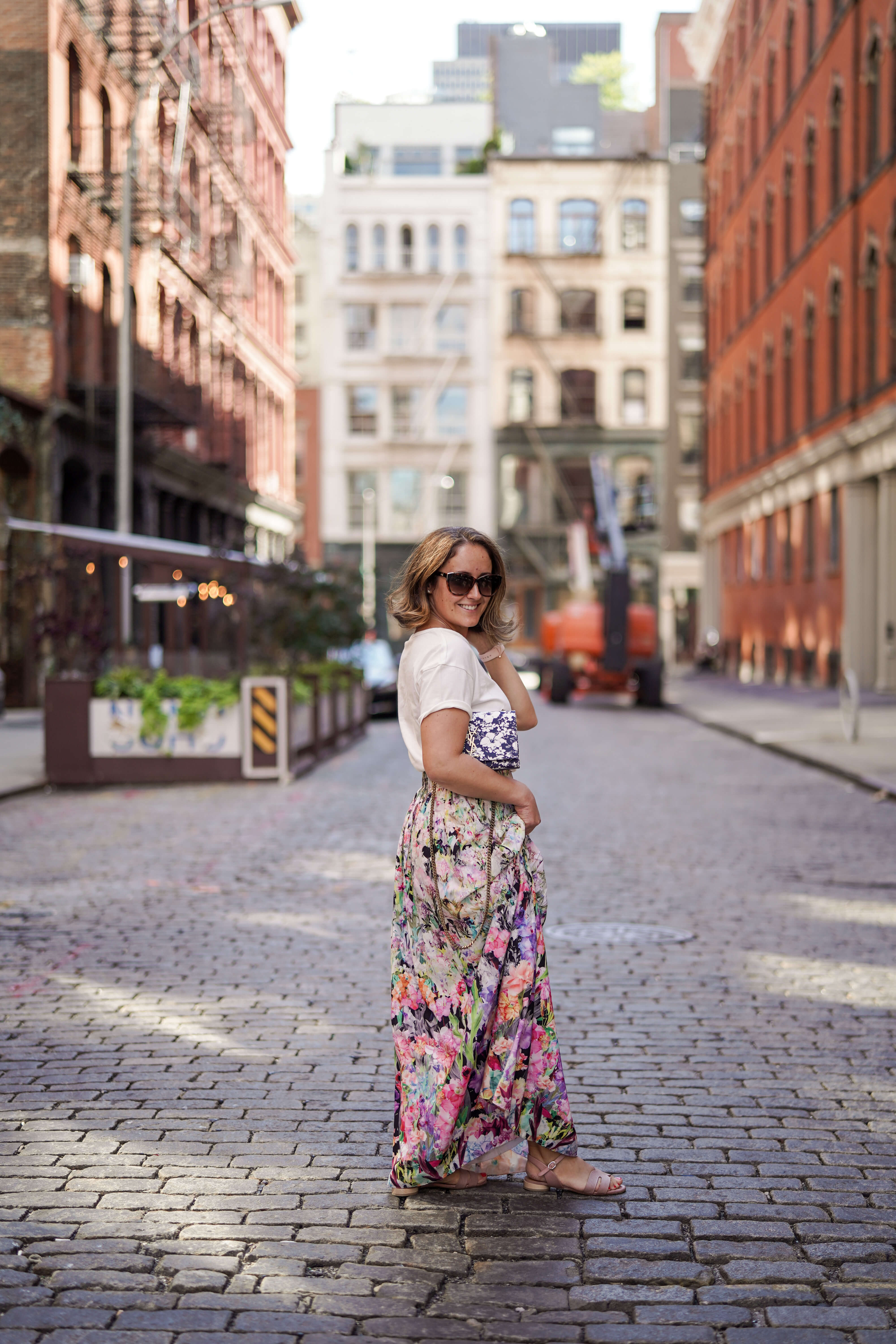 Anthropologie Skirt Farm Rio Top Coclico Shoes YSL Bag Outfit by Modnitsa Styling
