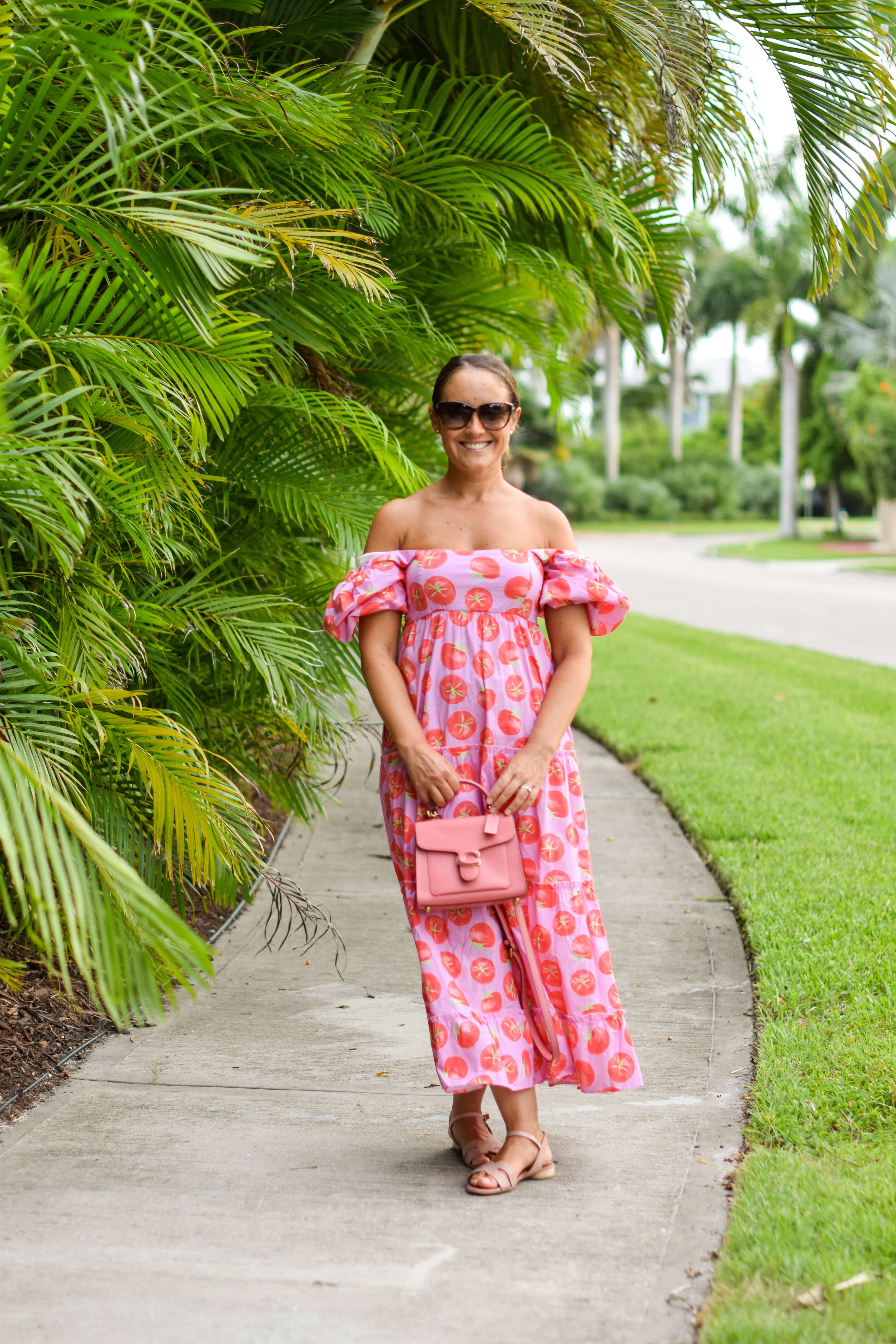 Show Me Your Mumu Spicy Tomatoes Dress Coach Bag Coclico Sandals Outfit by Modnitsa Styling