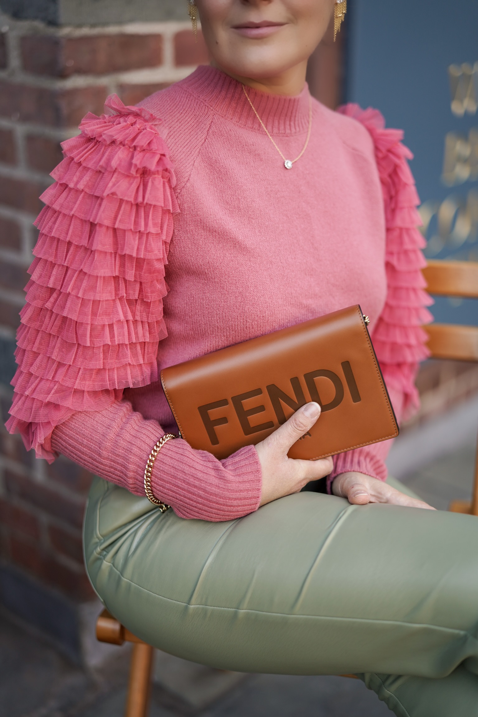 Aritzia Pants Sea Sweater Fendi Bag Freda Salvador Booties Outfit by Modnitsa Styling