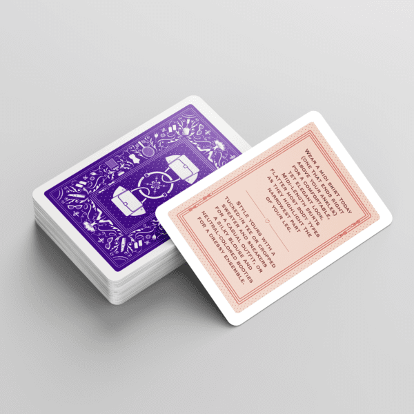 Deck with flipped over card