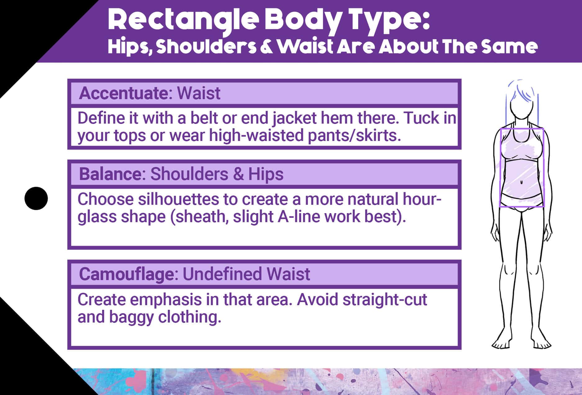 Rectangle Body Type Styling Suggestions